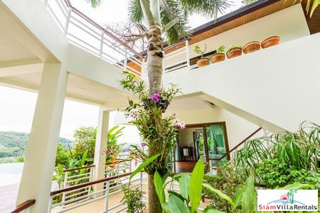 Panoramic Ocean and Lush Mountain Views from this Three Bedroom in Nai Thon
