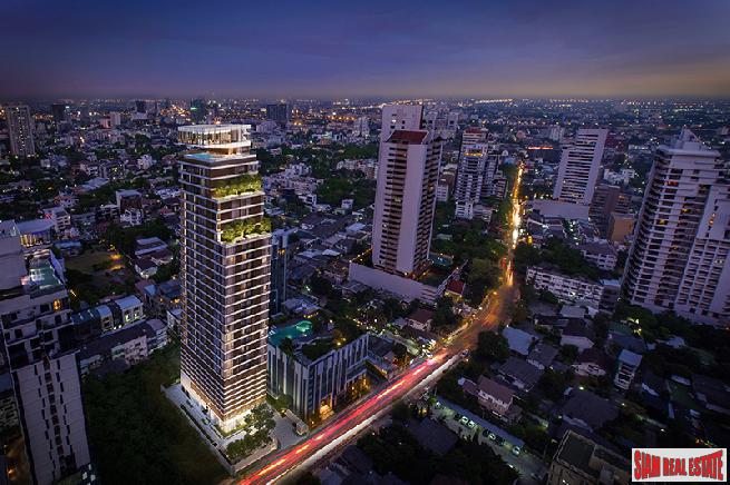 Luxury New Condo Nearing Completion by Japanese and Thai Developers Located between Thong Lor and Ekkamai - Two Bed Units - Free Full Furniture or Cash Discount!-1