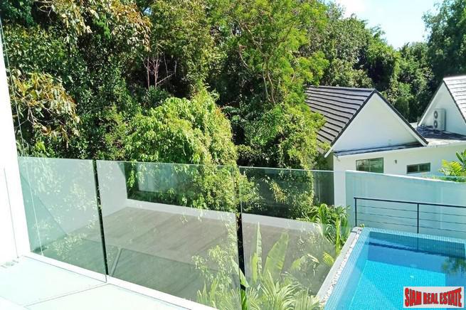 Modern Private Three Storey Pool Villa for Sale in a Lush Rawai Landscape