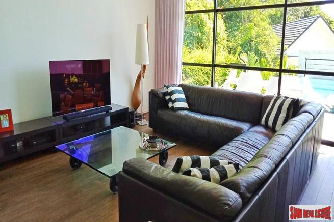 Modern Private Three Storey Pool Villa for Sale in a Lush Rawai Landscape