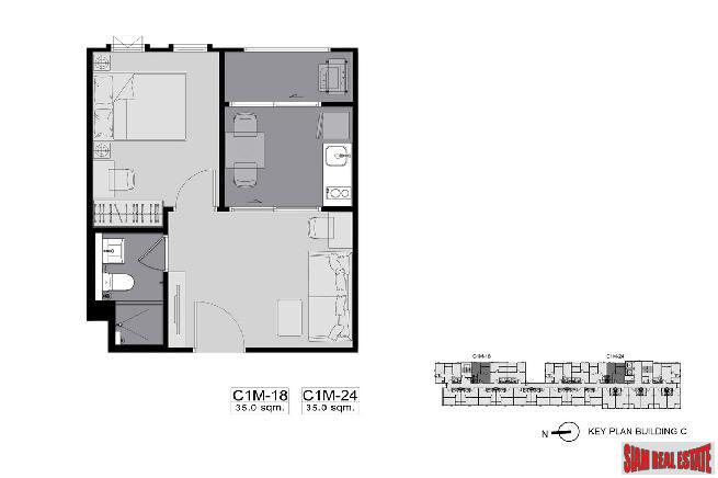 RESALE UNITS at SOLD OUT New Low-Rise Condo at Phra Ram 9 by Leading Thai Developer - Two Bed Units-25
