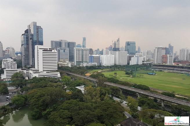 Baan Somthavil | Extra Large Three Bedroom for Rent with Views of Lumpini Park and Royal Bangkok Sport Club in Ratchadamri