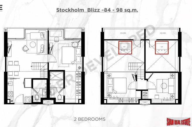 One Bedroom Duplex Development Built 500 M. from New Orange MRT Line in Rama 9-14