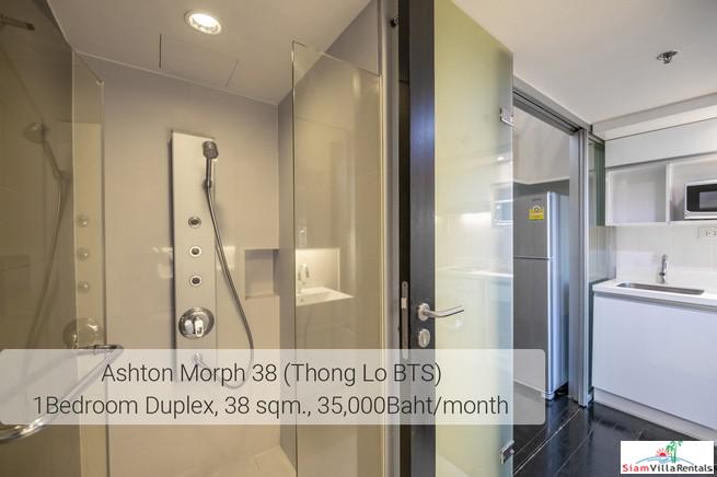 Ideo Morph 38 | Ultra Modern Two Storey Duplex with Extra High Ceilings in Thong Lo, Pet friendly-11