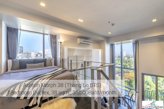 Ideo Morph 38 | Ultra Modern Two Storey Duplex with Extra High Ceilings in Thong Lo, Pet friendly-2