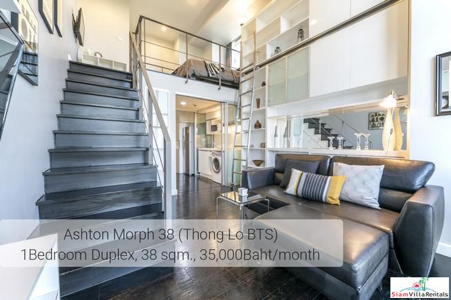 Ideo Morph 38 | Ultra Modern Two Storey Duplex with Extra High Ceilings in Thong Lo, Pet friendly-3