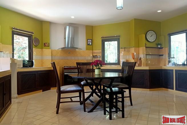 Large Private Four Bedroom House with Pool for Rent on One Rai of Land in Chalong
