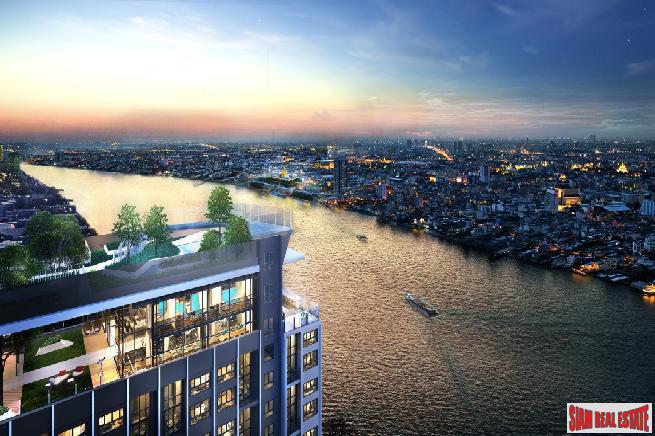 Nearing Completion High-Rise Riverside Smart Condo by Leading Thai Developer at Bang Phlat - Studio Units-1