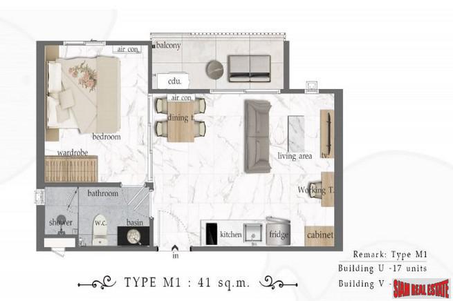 New Rawai Development with 7 Pools and Green Areas - One Bedroom