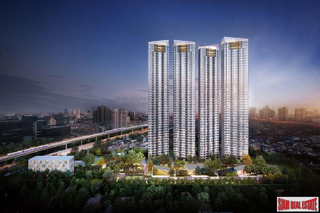 New Off-Plan Mega Project of Condos in Green Surroundings with River and City Views at Sukhumvit 64, Punnawithi - 2 Bed 55 sqm Units