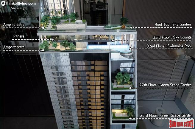 New Luxury High-Rise Condo with Amazing Facilities next to Santiphap Park and close to BTS Victory Monument - 2 Bed Units-15