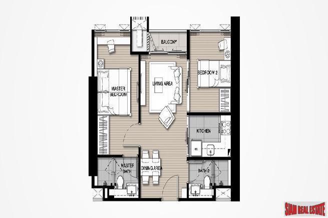 Newly Completed High-Rise Green Condo with 2 Rai of Gardens by Luxury Developers at Sukhumvit 101/1 - 1 Bed Units-9