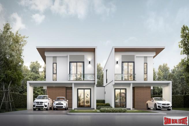 New Estate of Twin Modern Eco Homes in Construction at Bangna-17