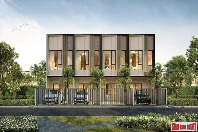 New Project of Premium Townhomes in a Picturesque Community with Excellent Facilities near Mega Bangna - 3 Bed 168 Sqm Units