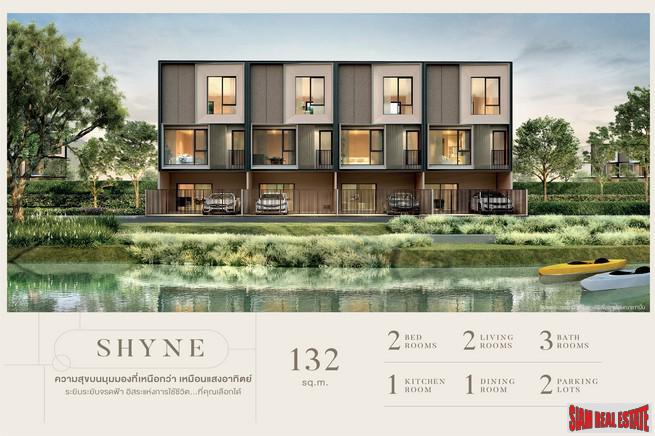 New Project of Premium Townhomes in a Picturesque Community with Excellent Facilities near Mega Bangna - 3 Bed 168 Sqm Units