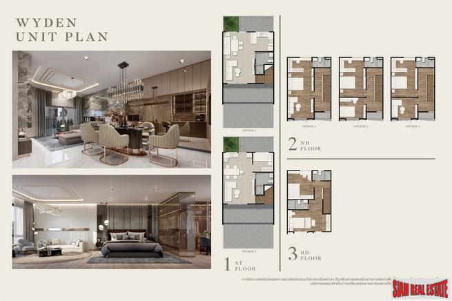 New Project of Premium Townhomes in a Picturesque Community with Excellent Facilities near Mega Bangna - 3 Bed 168 Sqm Units