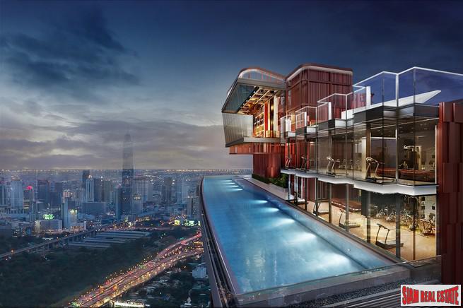 Nearing Completion is this High-Rise Condo with Huge Facilities and Unique Designs only 300 metres to MRT Phra Ram 9, Rama 9 Road - Studio Units-0