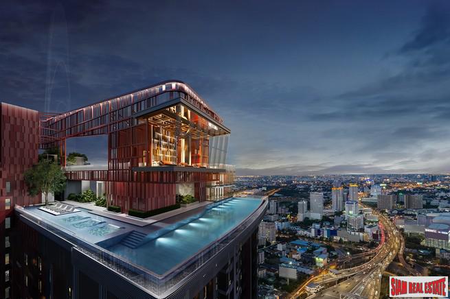 Nearing Completion is this High-Rise Condo with Huge Facilities and Unique Designs only 300 metres to MRT Phra Ram 9, Rama 9 Road - 2 Bed Units-1