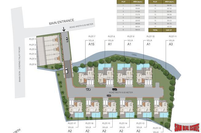 Exclusive New Three Bedroom Pool Villas and Commercial Units in Private Cherng Talay Estate