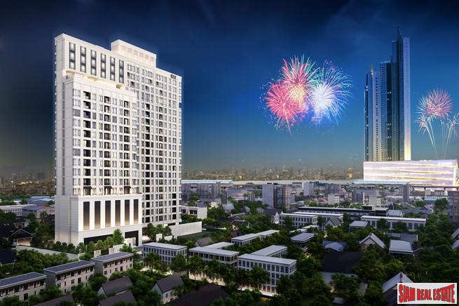 New Luxury Neo Classic Designed High-Rise at Charoennakorn close to Icon Siam, BTS Gold Line and the Riverside - 3 Bed Units - BitCoin Accepted as Payment-1