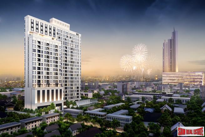 New Luxury Neo Classic Designed High-Rise at Charoennakorn close to Icon Siam, BTS Gold Line and the Riverside - 3 Bed Units - BitCoin Accepted as Payment-5