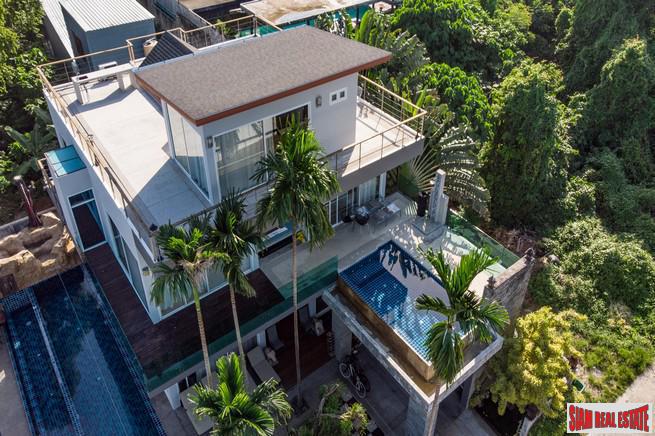 Unique Eight Bedroom + Rooftop Terrace Sea View Pool Villa for Sale in Rawai/Sai Yuan