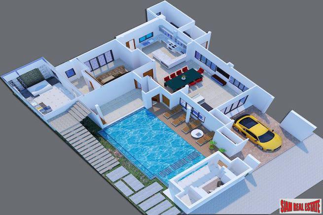 Large Two Storey Private Four Bedroom Pool Villa for Sale in a Nice Area of Rawai