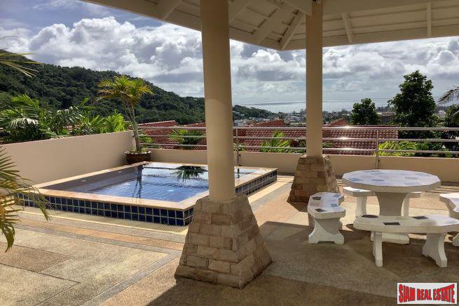 Kata Top View House / Six Bedroom House with Sea & Big Buddha Views + Shared Swimming Pool for Sale in Kata