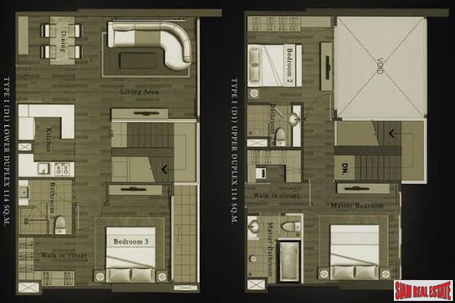 Ivy Ampio Condominium | Elegant Three Bedroom Duplex for Sale on Fantastic Ratchadapisek Road-12