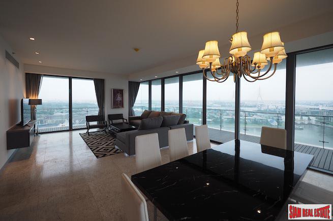 The Pano | Exceptional River Views from this Three Bedroom Corner Condo for Rent in Surasak