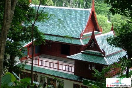Beautiful Modern Teak House for Rent in the Nai Harn Hills-11