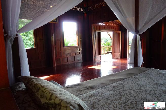 Beautiful Modern Teak House for Rent in the Nai Harn Hills